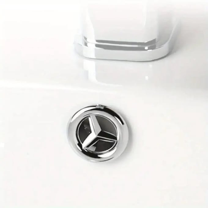 @ Lu’s Today® – Basic Bathroom Essentials – Wastafel Overloop Rozet – Rond – Chroomlook – ABS Kunststof – Ø 22–24 mm