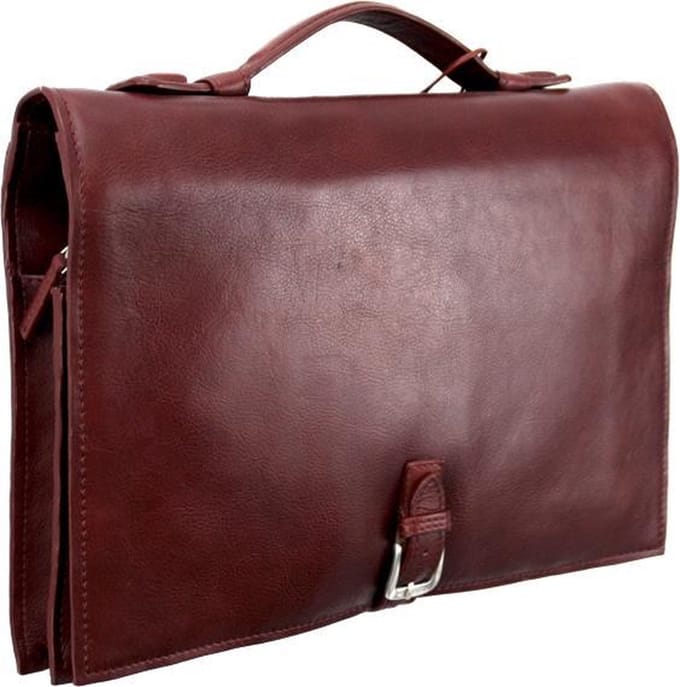 Hidesign lederen aktetas 'Louis' bordeaux