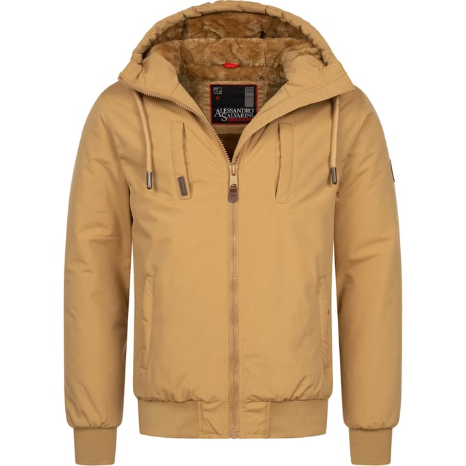 Alessandro Salvarini heren winterjas AS-320 met teddyvoering & capuchon – warm & stoer