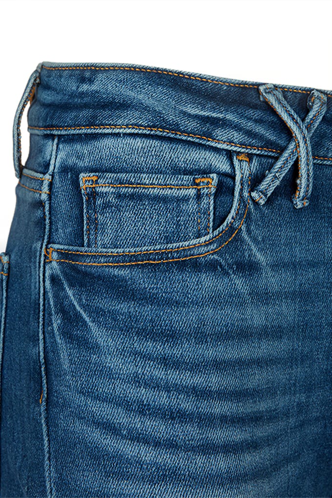 PAIGE Hoxton Slim Crop Criss Cross Riptide Größe: W24 | Slim Jeans Outlet | Damen