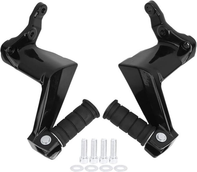 Dailygoody - Motorfiets Voetsteunen - Aluminium Antislip - Zwart