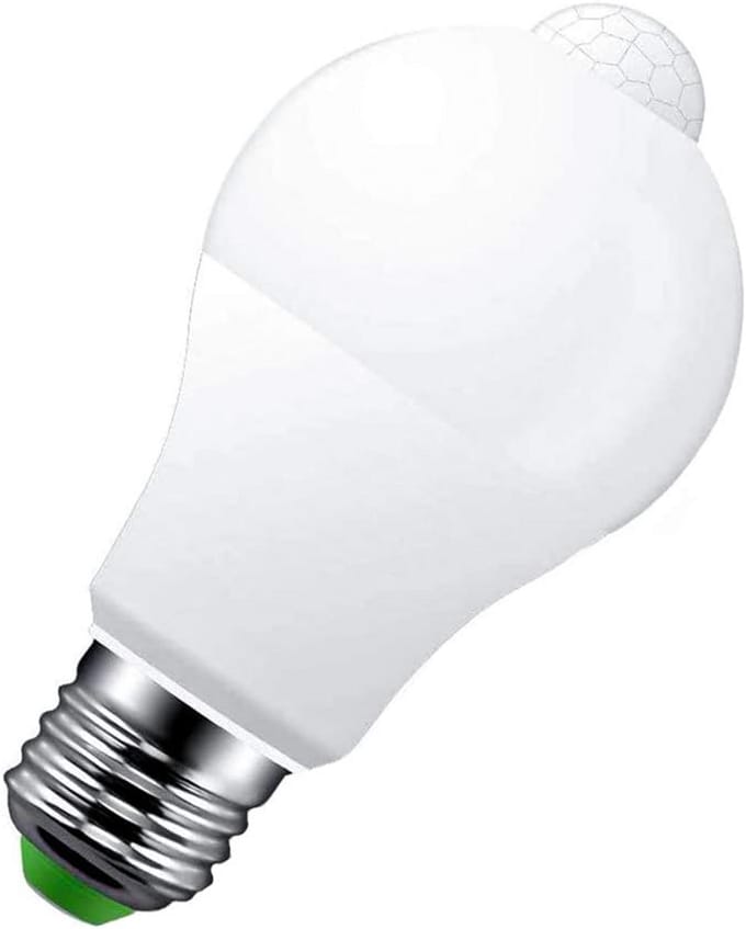 E27 LED Bewegingsmelder Lamp - Koud Wit Licht (6500K) met PIR Sensor