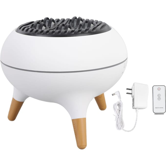 Vlam Aromatherapie Diffuser Luchtbevochtiger 7 Kleuren Licht Essentiële Olie Diffuser met Timer en Afstandsbediening white