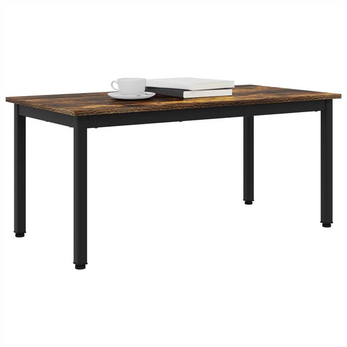 vidaXL - Salontafel - Rook - Eik - 100 - x - 50 - x - 45 - cm - Bewerkt - hout
