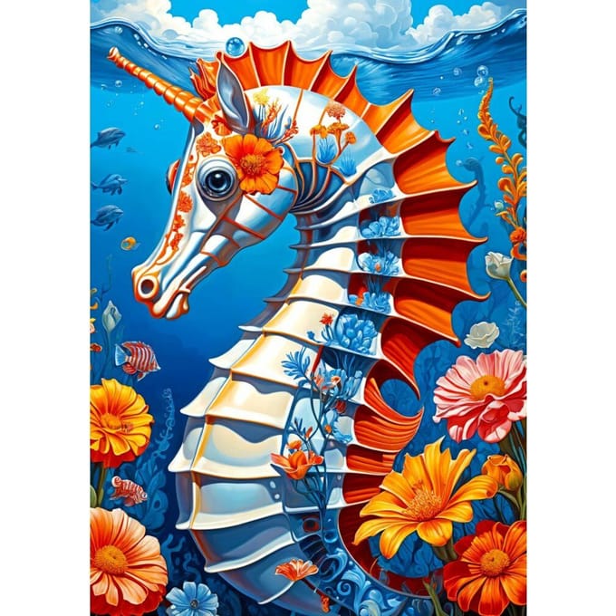 Enjoy Puzzle legpuzzel zeepaardje - 1000 stukjes puzzel plezier.
