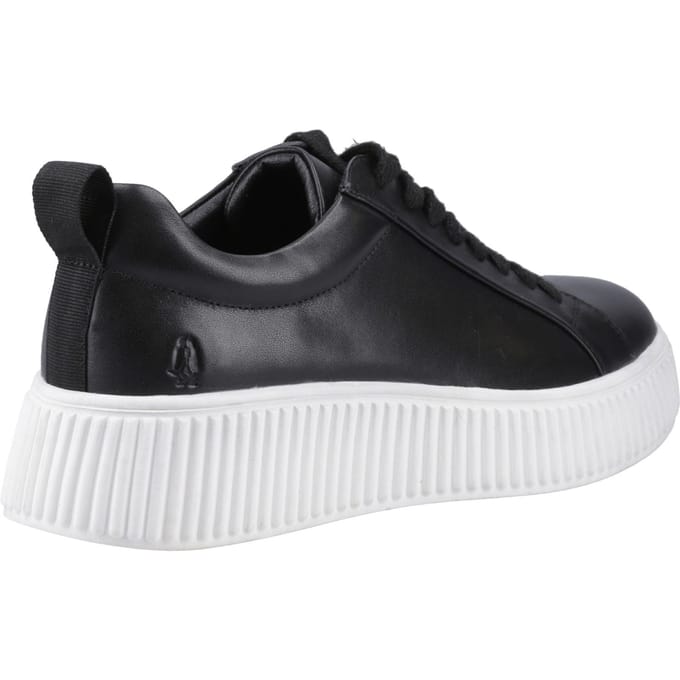 Hush Puppies Harlow Leren Dames Zwarte Sneakers