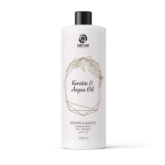 Shampoing Ureshii kératine et huile d'argan 1000 ml