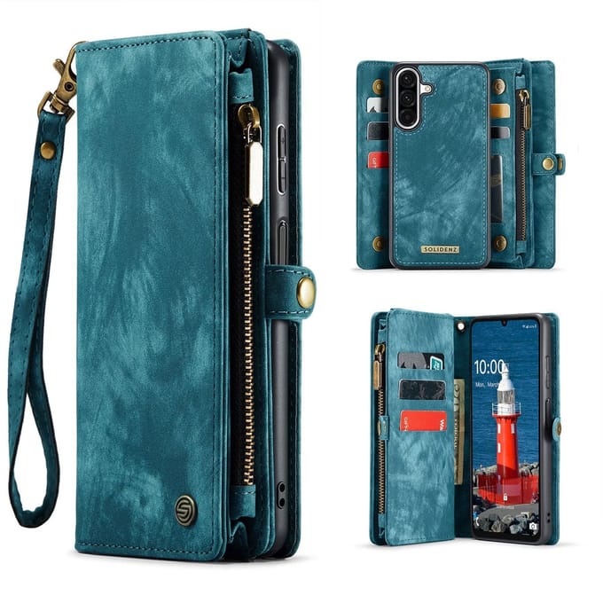 Solidenz Hoesje - Geschikt voor Samsung Galaxy A17 / A18 - Urban Wallet - Blauw