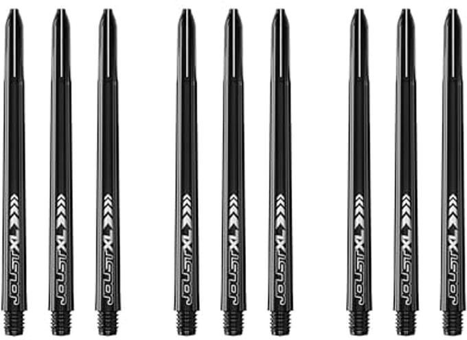 Joust XL Zwarte Dart Schachten - 9 Stuks (3 Sets)