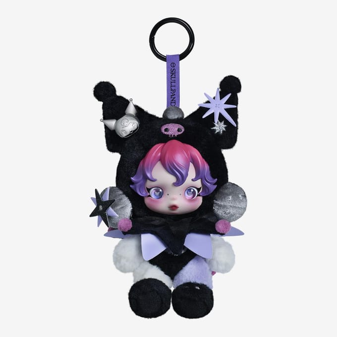 POP MART SKULLPANDA × KUROMI Knuffelpoppen black
