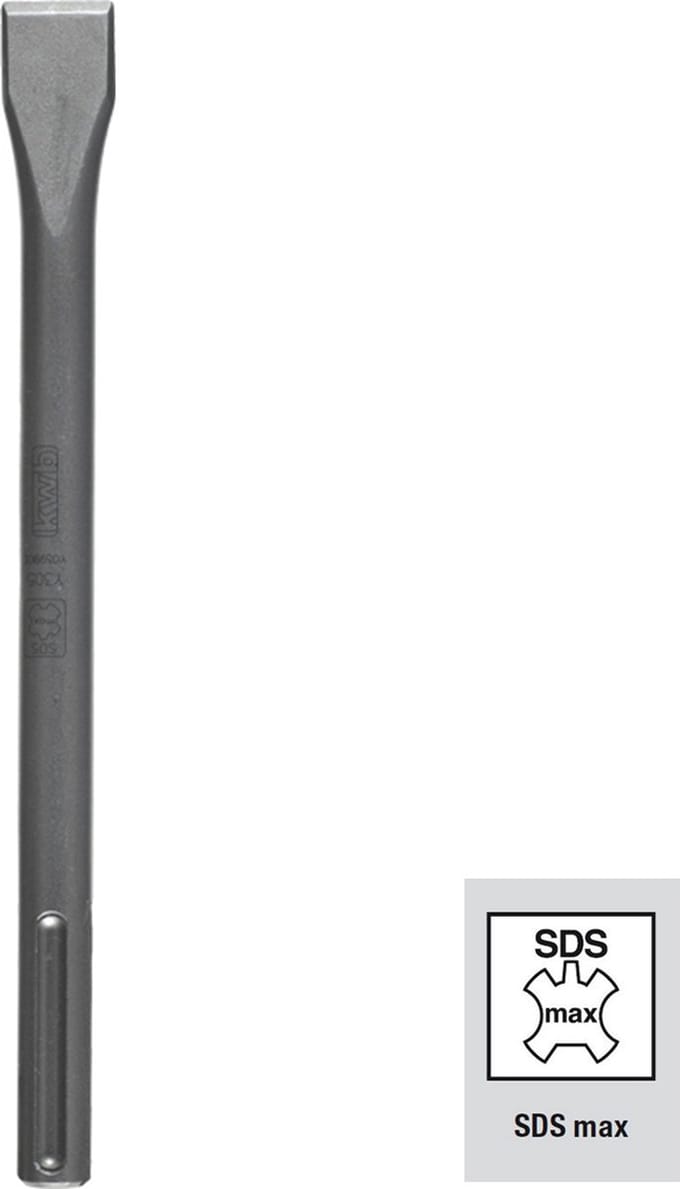 KWB platte beitel voor breekhamer - 280 mm - Breedte 27 mm - SDS Max