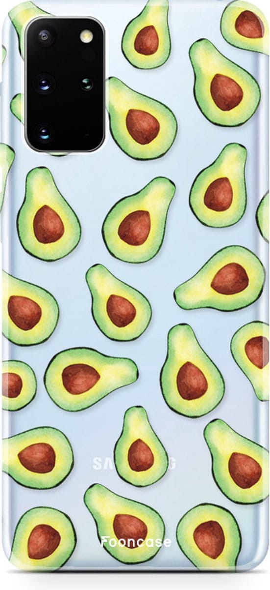 Fooncase Hoesje Geschikt voor Samsung Galaxy S20 Plus - Shockproof Case - Back Cover / Soft Case - Avocado