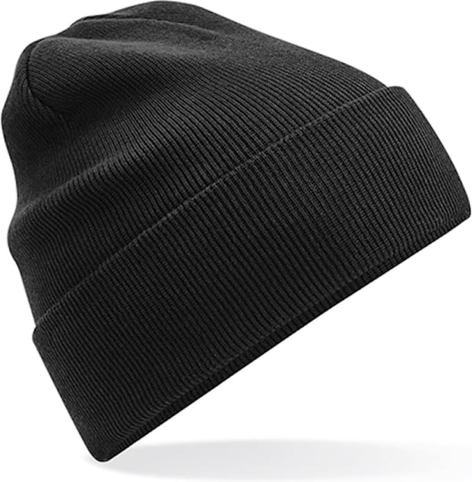 Beechfield 'Organic Cotton Original Cuffed Beanie' Zwart