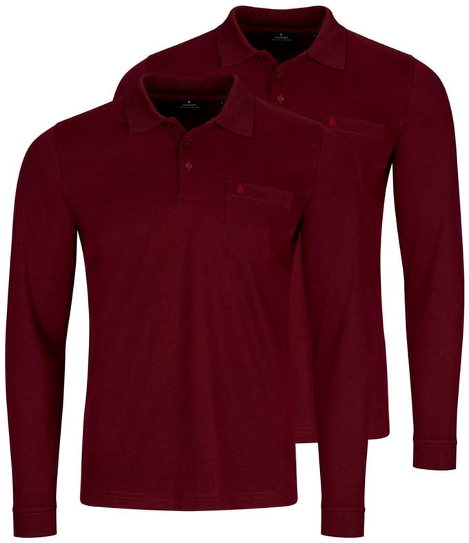 RAGMAN Heren poloshirt 2 pack Basic
