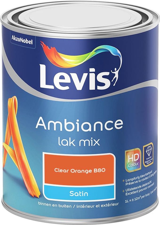 Levis - Ambiance Lak Satin Mix - Clear Orange B80 - Mengverf - 1 L