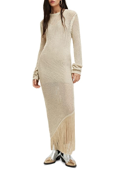 AllSaints Jesse Dress Gold Größe: S | Maxikleider Outlet | Damen | Gelb