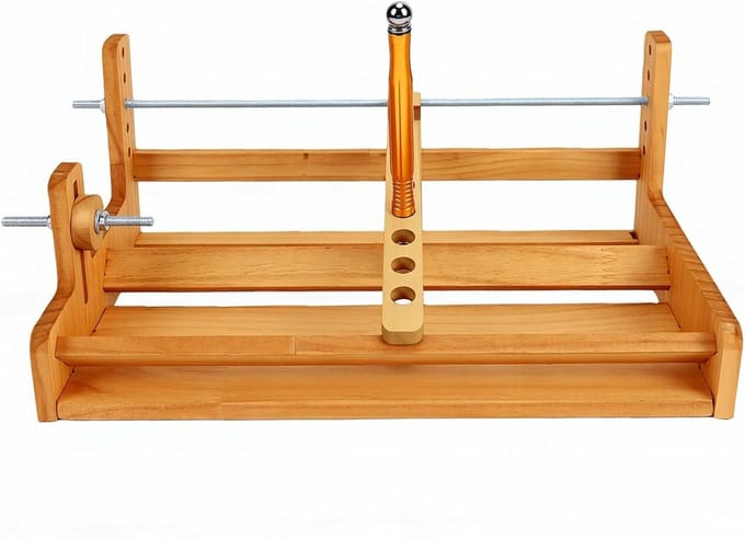 Flessensnijder - Glasbewerkingstool - Creatief Upcyclen - Antislip houten frame - 35 x 15 cm - Natuurlijk hout