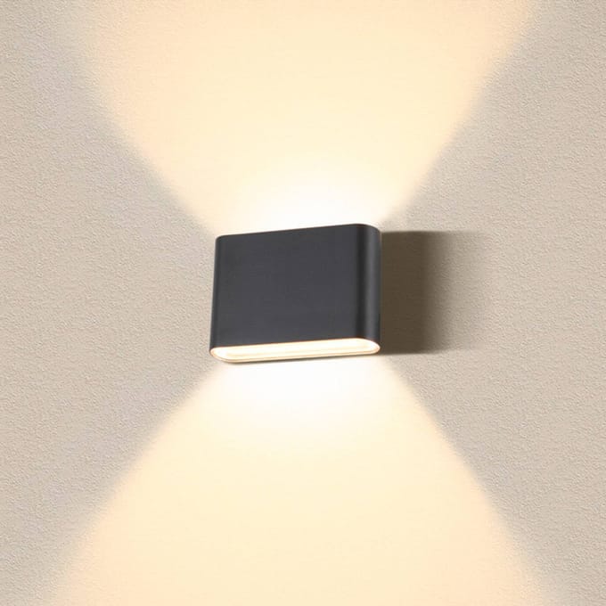 SLV Oval buitenwandlamp up/down CCT 13,5 cm zwart