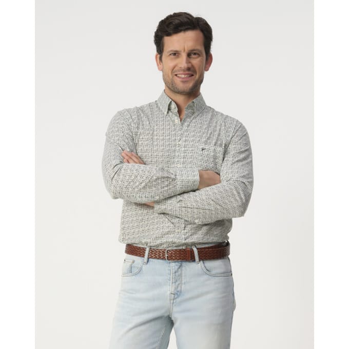 Campbell Casual Overhemd Misteltoe Green Heren