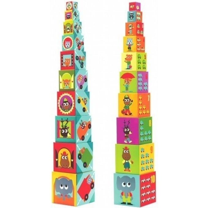 DJECO stapeltoren voertuigen 12 mnd+