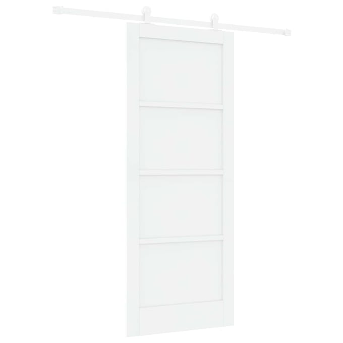 vidaXL - Schuifdeur - Wit - 83 - x - 202 - cm - Massief - grenenhout
