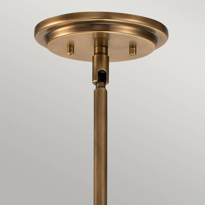 Hinkley LED Hanglamp Somerset | 1X E27 Max 60W | Dimbaar | Heritage Brass