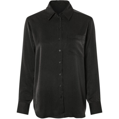 ESMARA Satijnen dames blouse (Zwart, 42)
