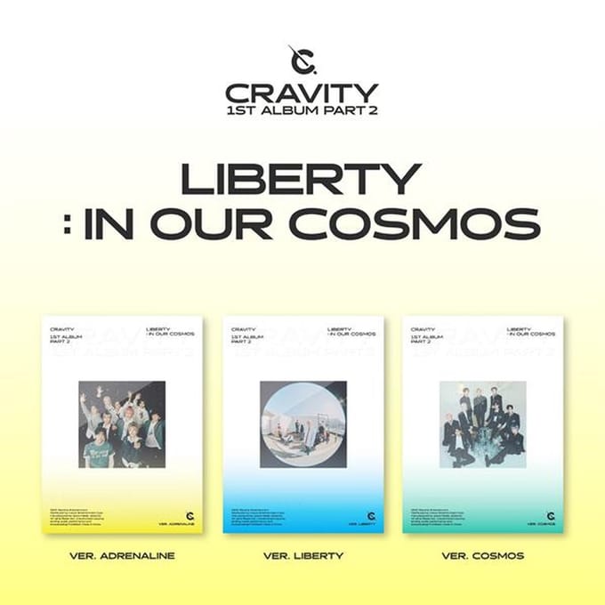 CRAVITY 1e album deel 2 [LIBERTY : IN ONZE KOSMOS] Random,No poster black