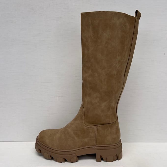 Geweldige laarzen met stoere zool khaki Khaki / 41