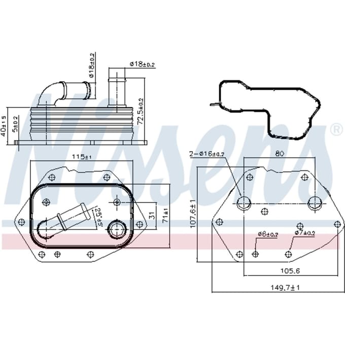 Olie radiator NISSENS 90808