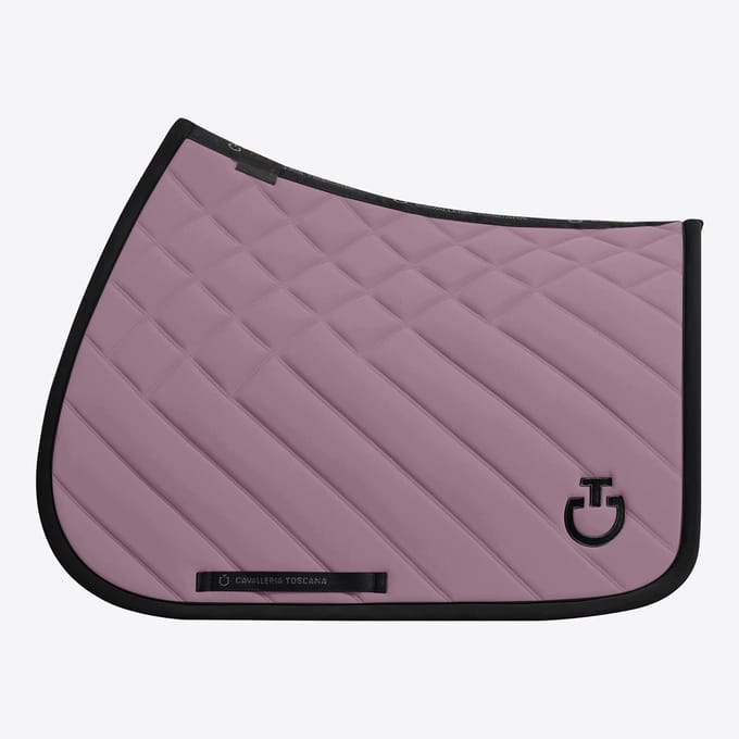 Cavalleria Toscana Diamonds & Lines Quilted Zadeldek Full Grape Shake/Zwart