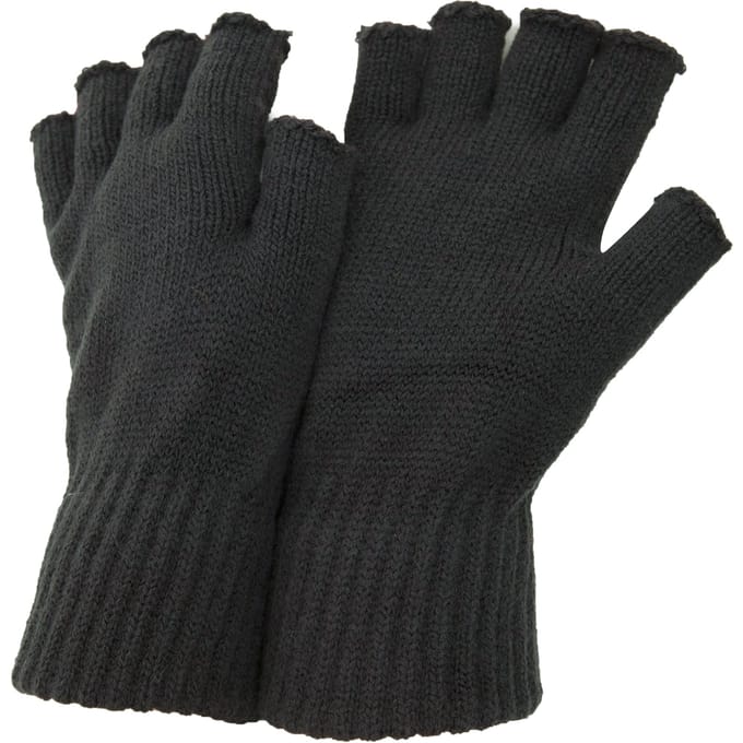 Floso Heren vingerloze winterhandschoenen (Houtskool)