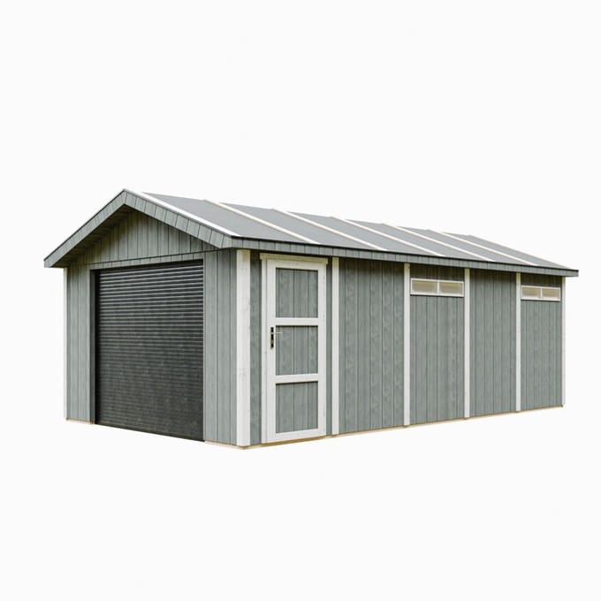 Timbela M992B-CAVERN STEEL - LP SmartSide Garage - 21 m² - 648x378xH269 cm - met verf