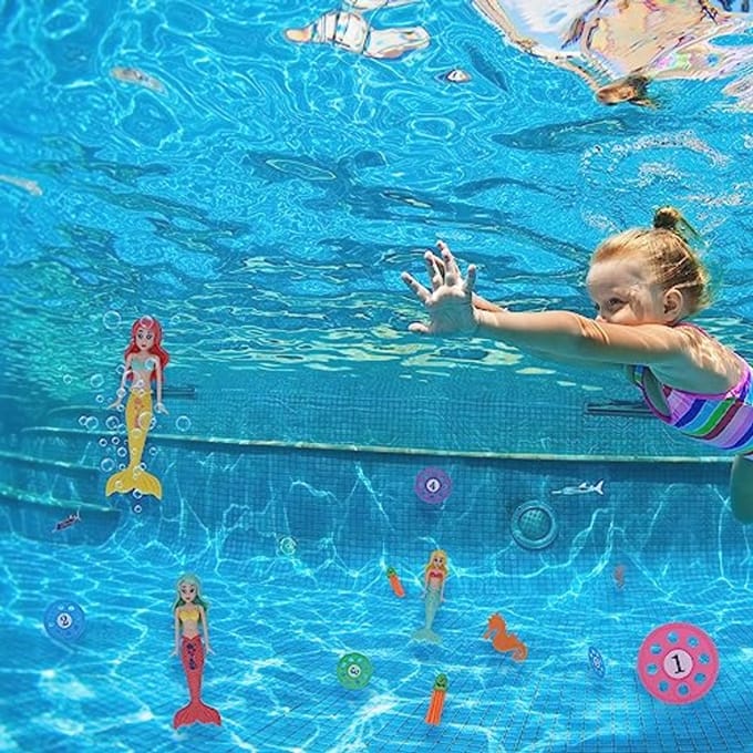 Zwembadspeelgoed Set van 6 Stuks - Duikspeelgoed voor Onderwater Spelletjes en Training