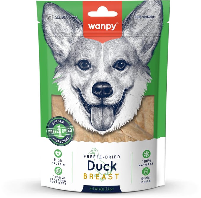 Wanpy - Gevriesdroogde Eend - hondensnack