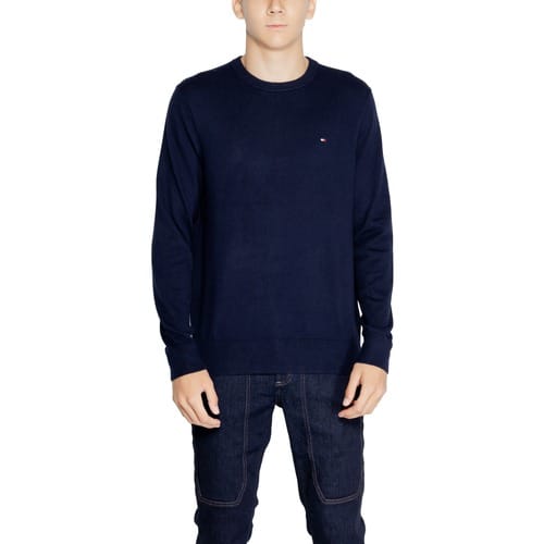 Tommy Hilfiger Tommy Hilfiger Pullover Pima Org Cotton/Cashmere Crew Neck Navy Blue  L