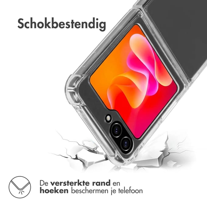 imoshion Hoesje - Geschikt voor Samsung Galaxy Z Flip 5 - Shockproof Case - Transparant