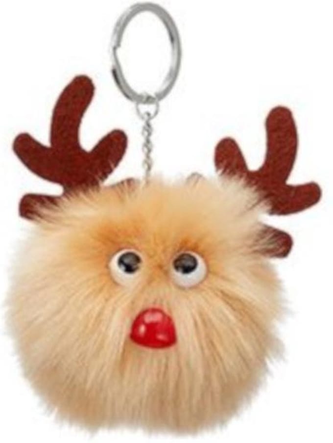 Verhaak Sleutelhanger Rendier Junior 8 Cm Polyester Bruin