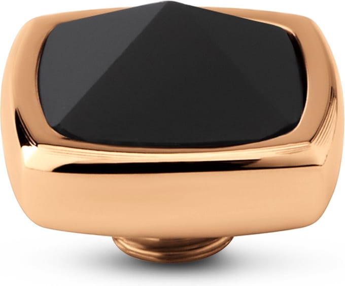 Melano Vivid Boxy CZ Steentje Zwart Rosé