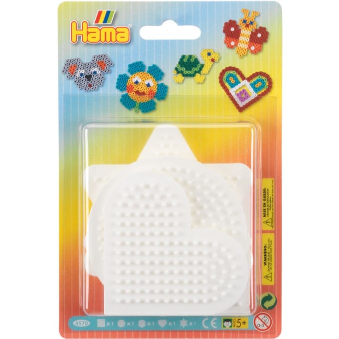 Hama - Strijkkralen Grondplaat - Blister 5 Stuks - Wit