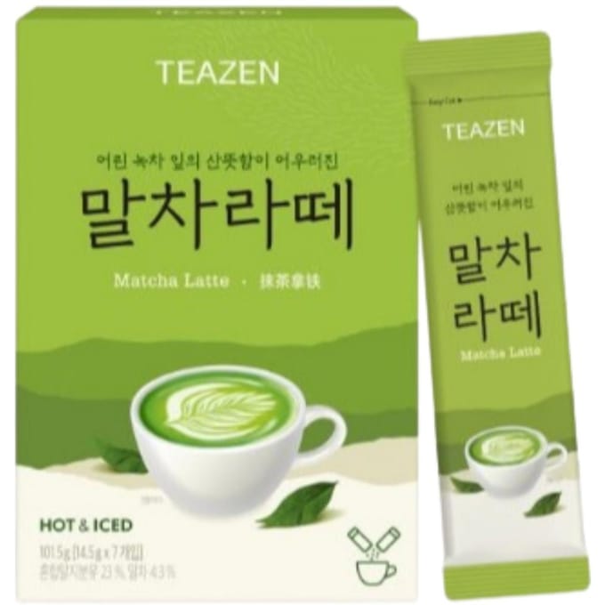 [TEAZEN] Matcha Latte 7 Pièces 1Pcs green