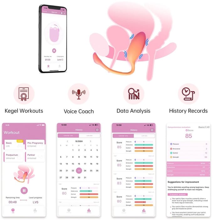 Magic Motion - Flamingo Max Vibrerend Ei en Kegeltrainer in 1 - Roze