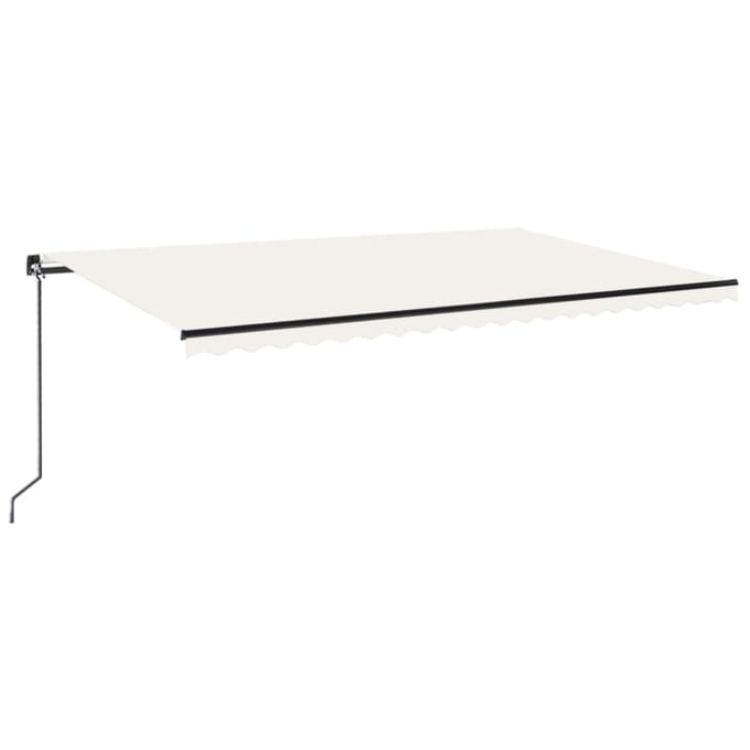 vidaXL - Luifel - handmatig - uittrekbaar - 500x300 - cm - crèmekleurig