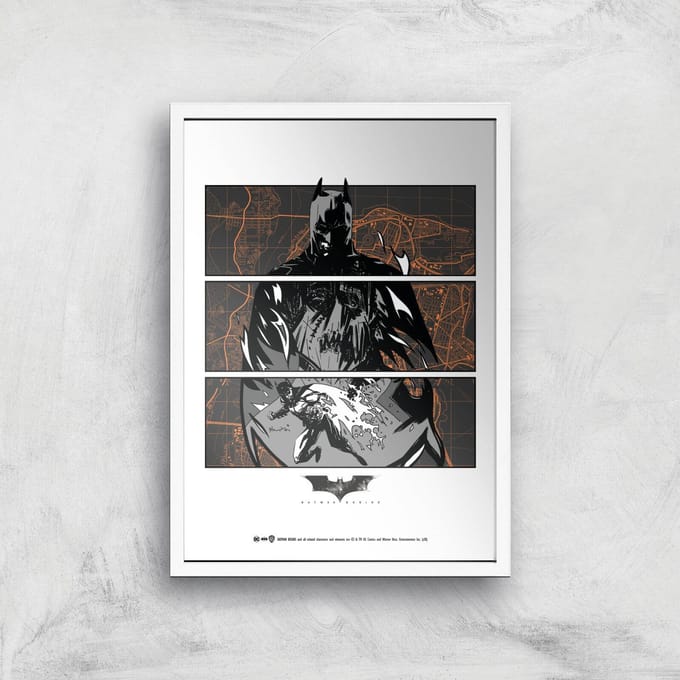 Batman Begins Poster Giclee Art Print - A4 - White Frame