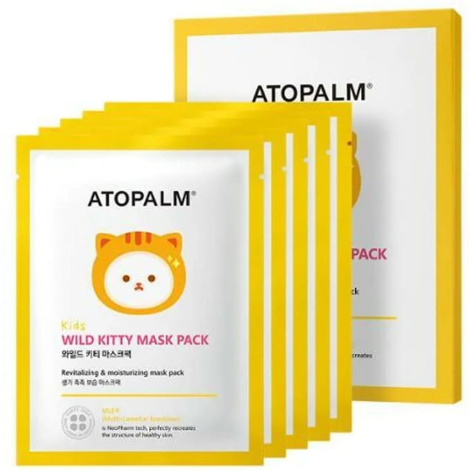 ATOPALM Wild Kitty Masker Pack Kinderen 15ml*5st AUTHENTIEKE WINKEL yellow
