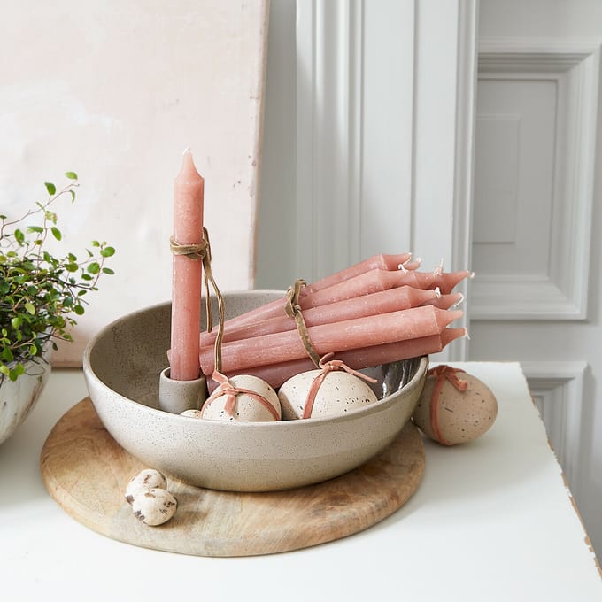 LOBERON Kaars set van 12 Bauceau roze