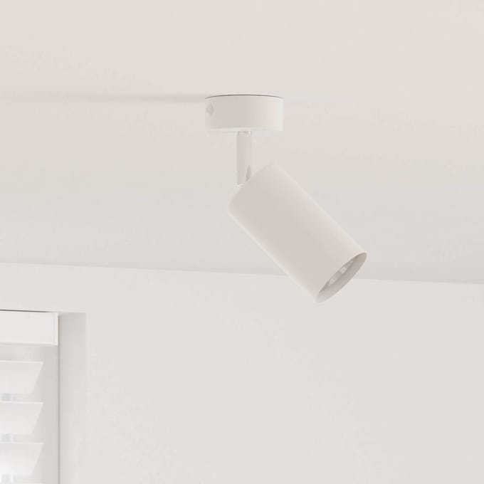 vidaXL Plafondspot met schijnwerpers Wit 6 x 6 x 16 cm Metaal
