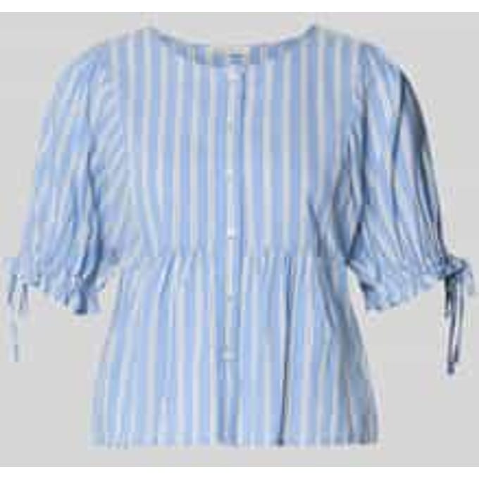 relaxed fit blouse van katoen- en viscosemix