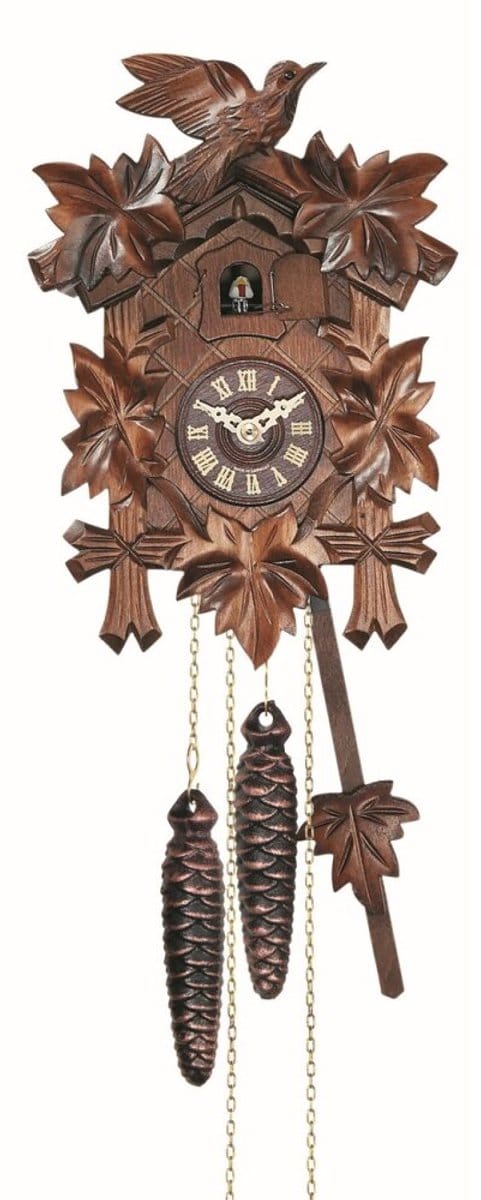 Engstler - 522_Q - Koekoeksklok - Kwarts - Notenhout - 22 cm