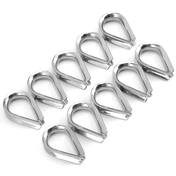 8MM Roestvrij Staal Boot Staalkabel Klemmen Kabel Beschermingsringen Oogplaten Klemmen white
